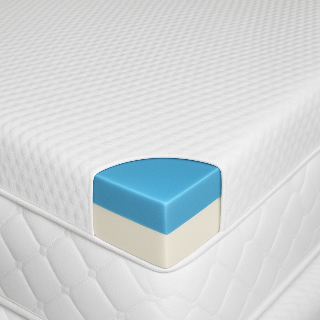 Mattress toppers made of gel and memory foam