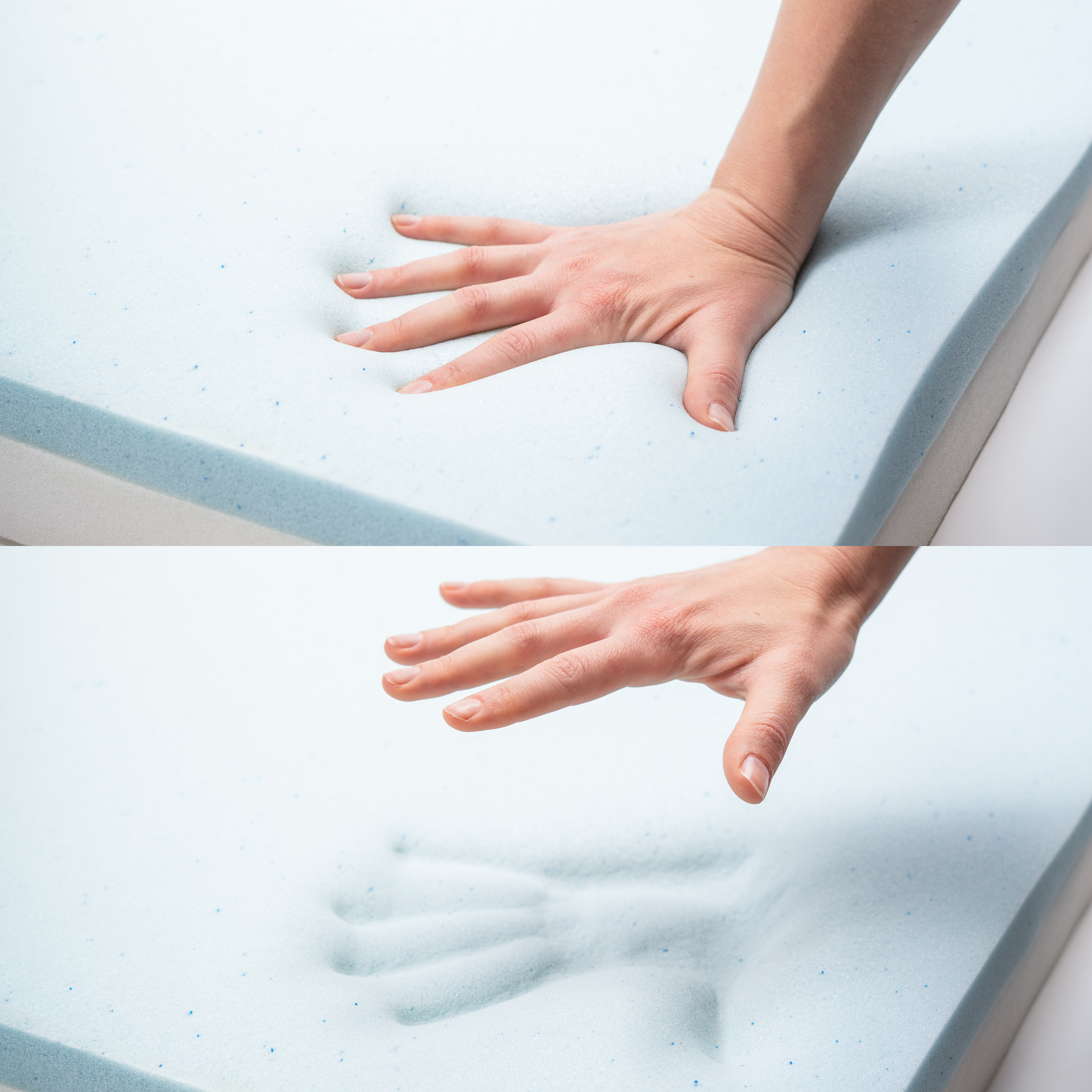 Mattress toppers made of gel and memory foam
