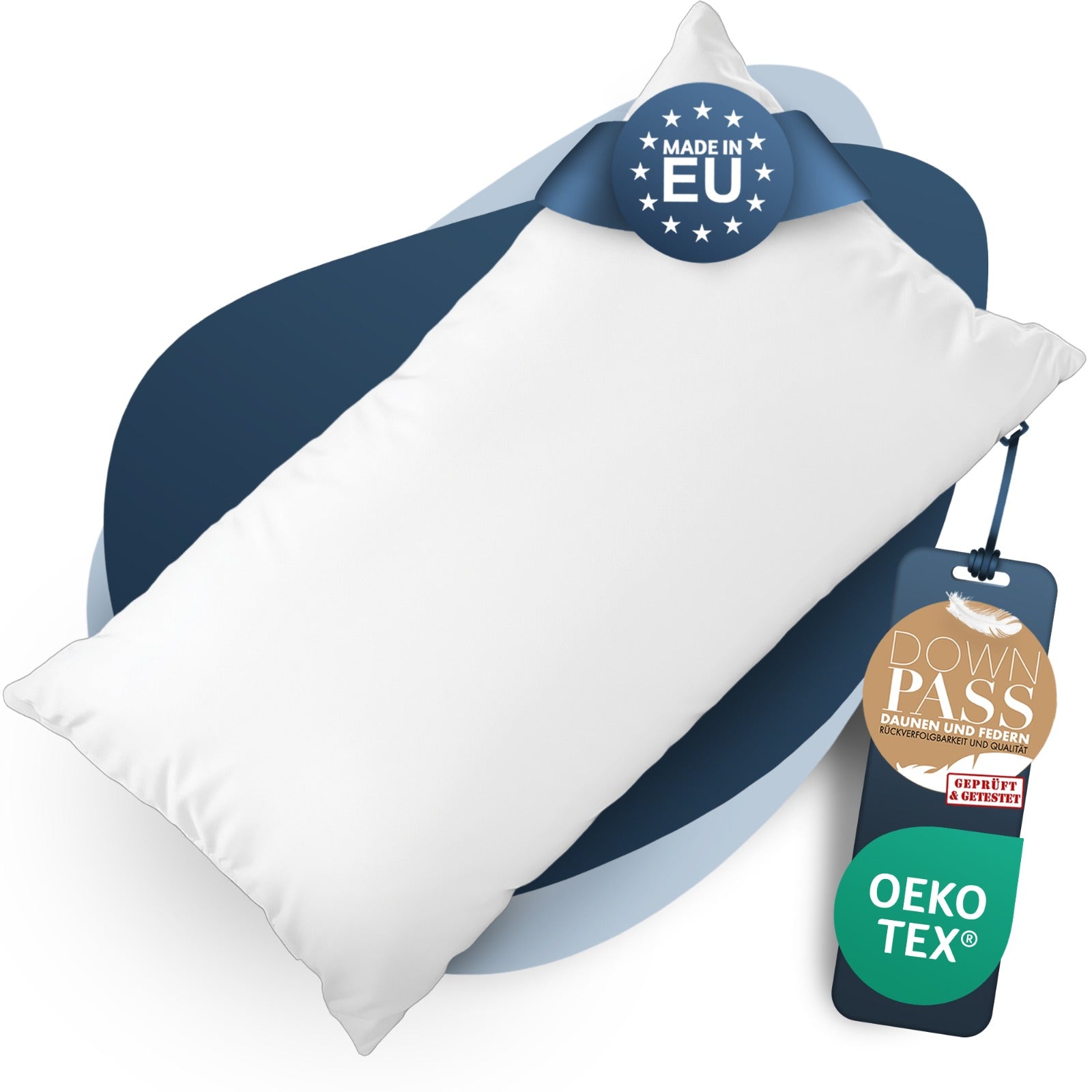 3-chamber down pillow