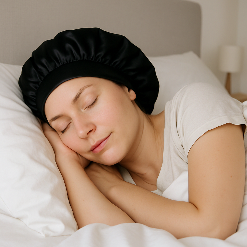 Mulberry silk sleeping cap