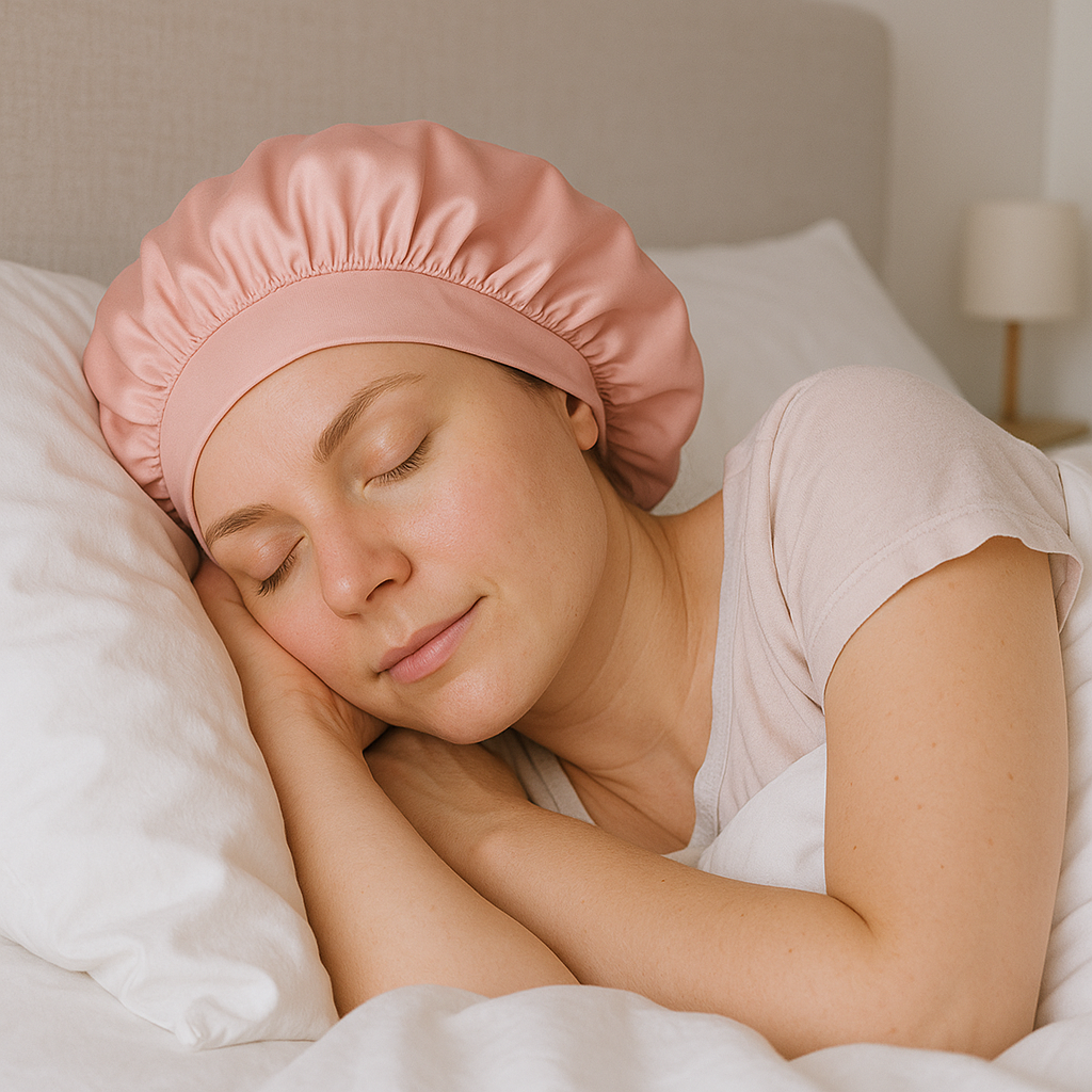 Mulberry silk sleeping cap