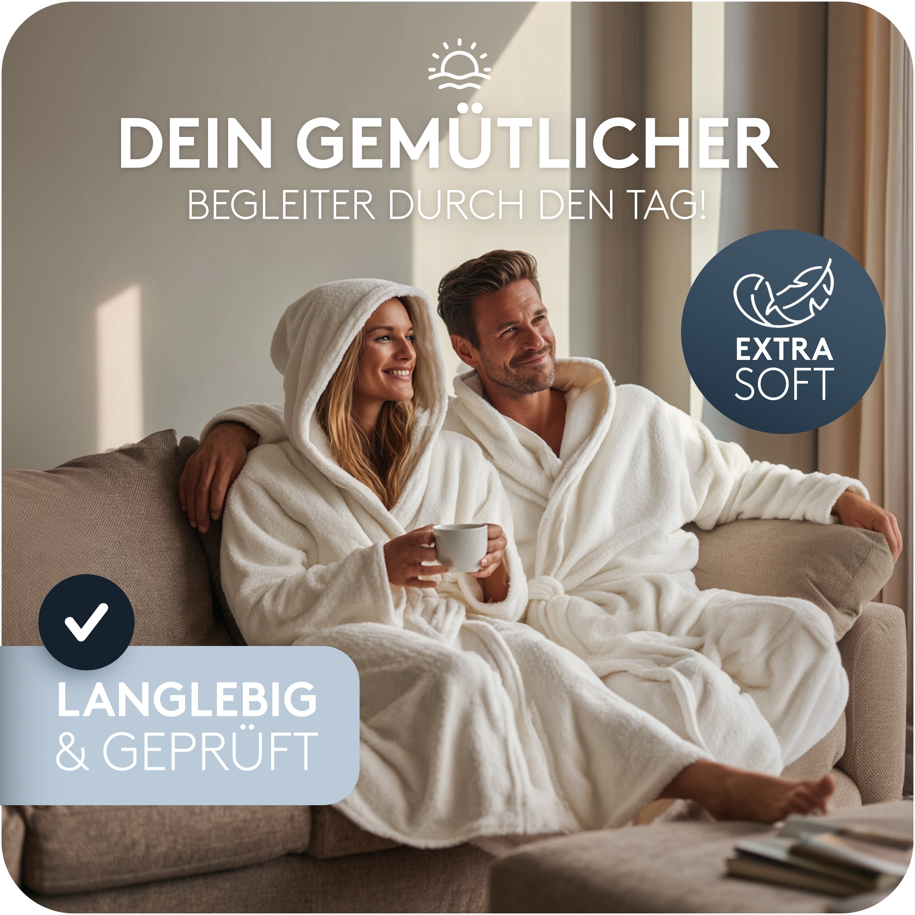 Women's bathrobe in cozy hotel quality