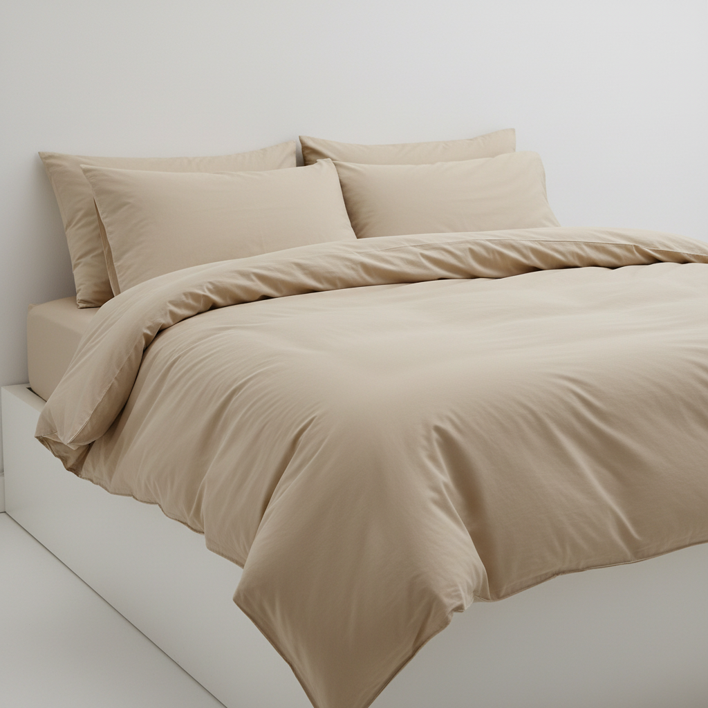 Crisp percale bed linen